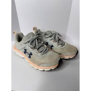 Under Armour Charged Assert‎ 8 Women Gray Pink Athletic Running Shoes Size 6.5